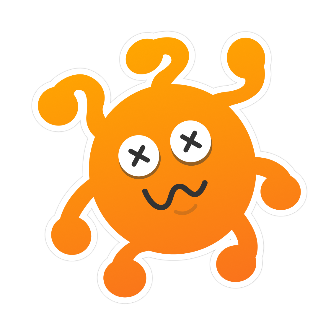 Funny illustration of a germ